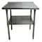 Bk Resources Work Table Stainless Steel With Undershelf, 1.5" Rear Riser 24"Wx24"D VTTR-2424 - alternate 2
